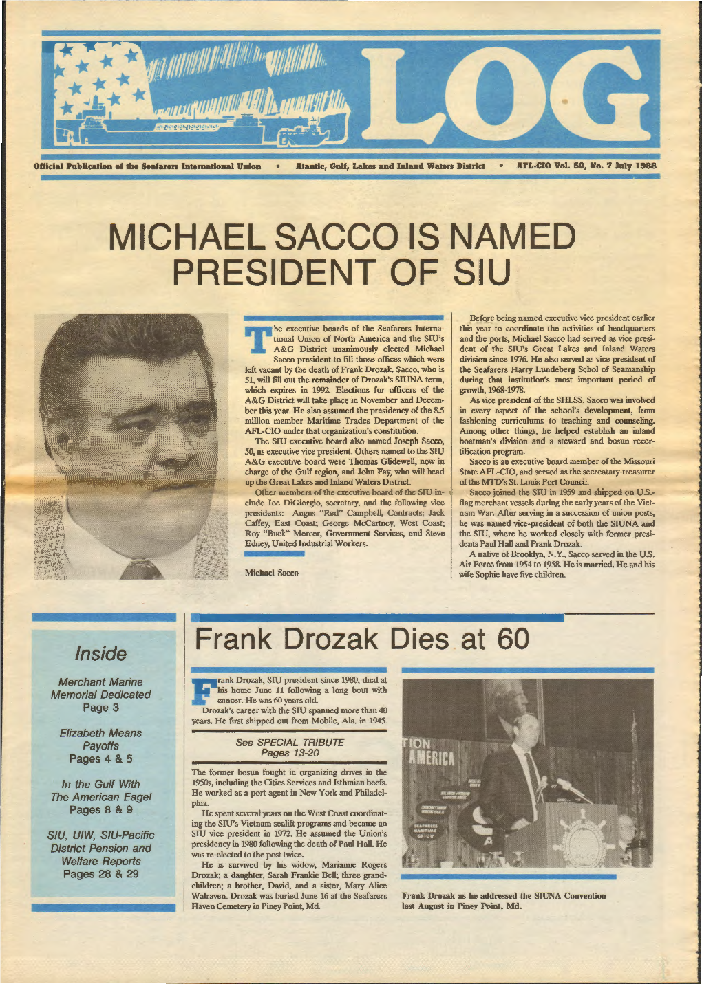 Michael Sacco Is Named President of Siu