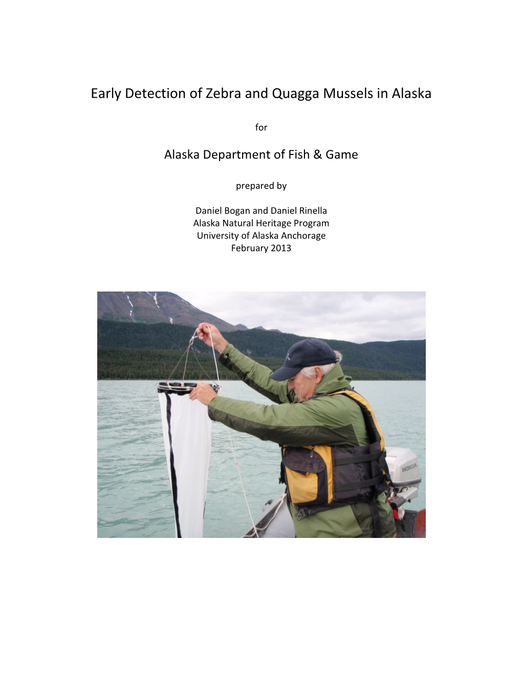 Early Detection of Zebra and Quagga Mussels in Alaska