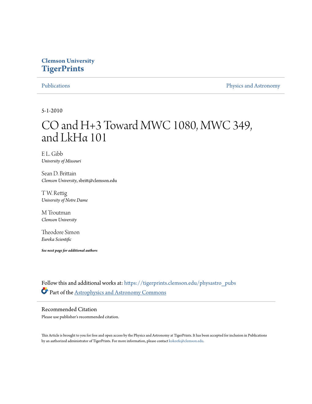 CO and H+3 Toward MWC 1080, MWC 349, and Lkhî±