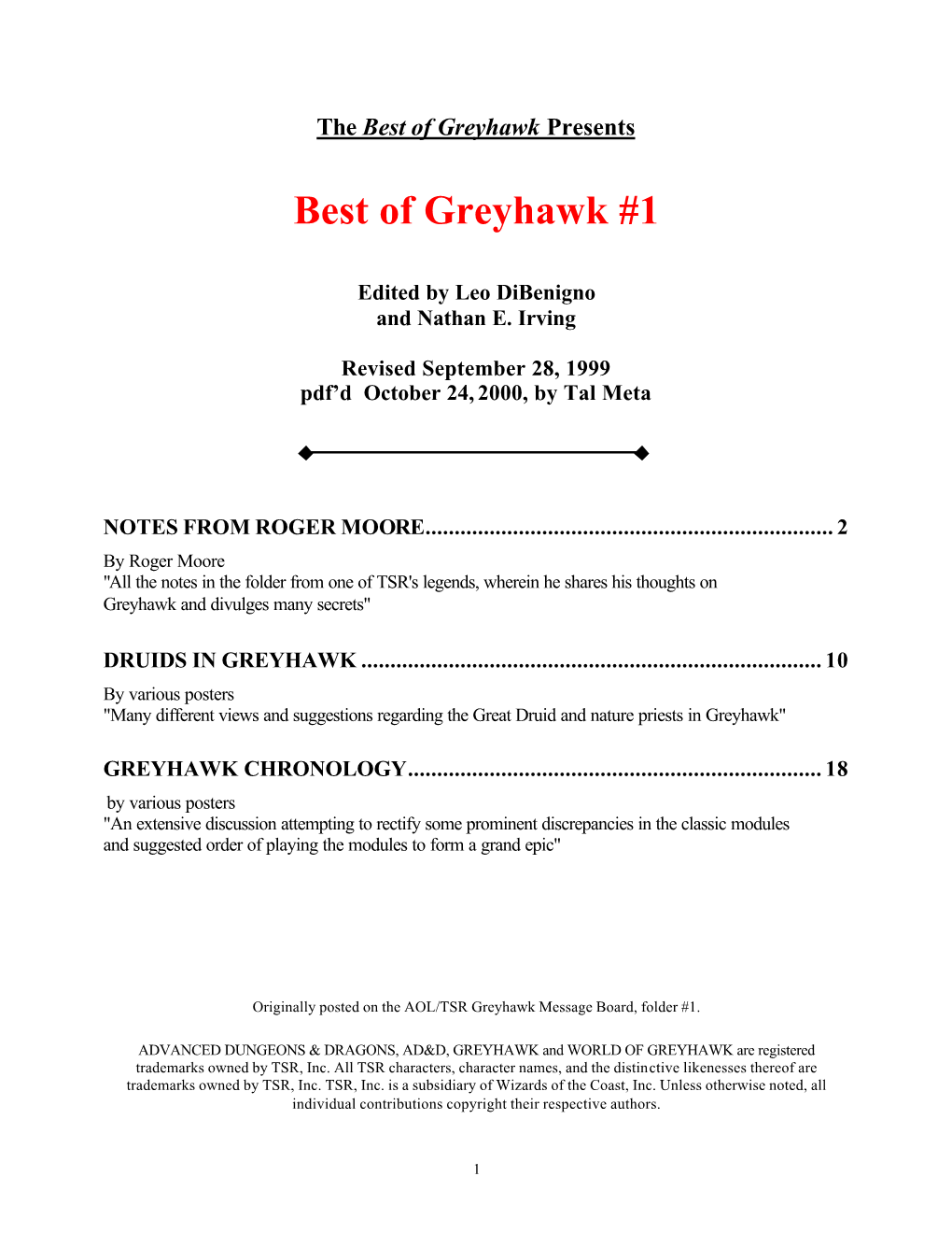 Best of Greyhawk #1