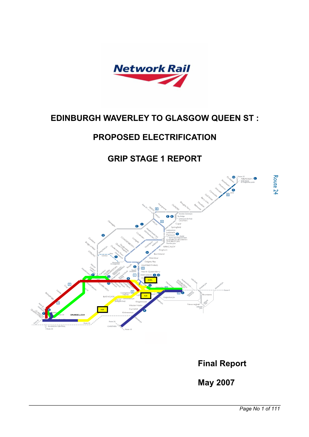 Edinburgh Waverley to Glasgow Queen St Electrification