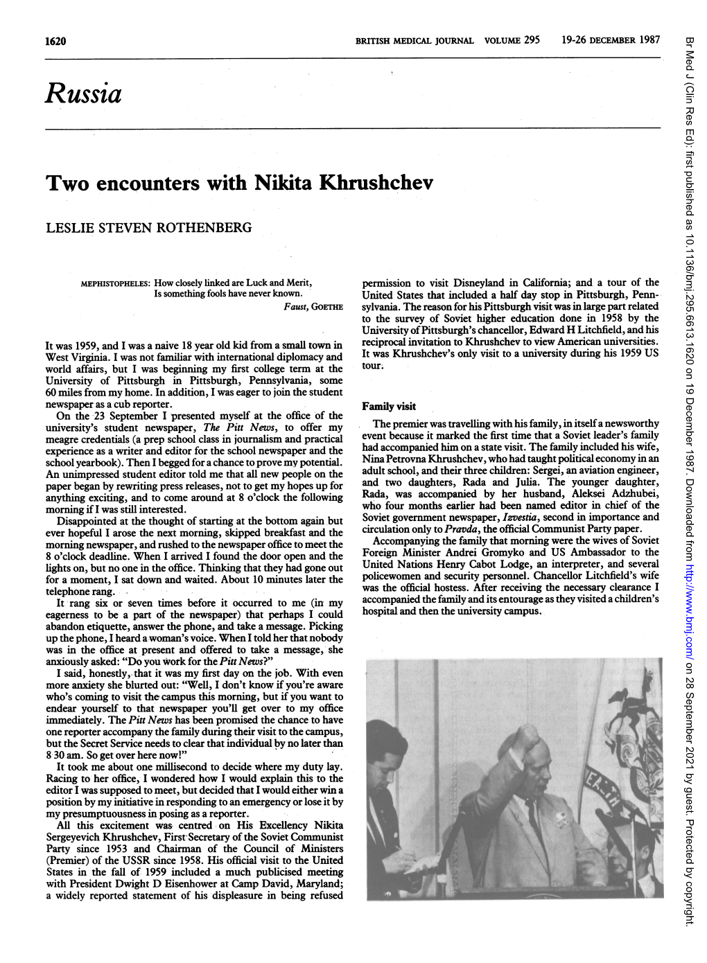 Two Encounters with Nikita Khrushchev