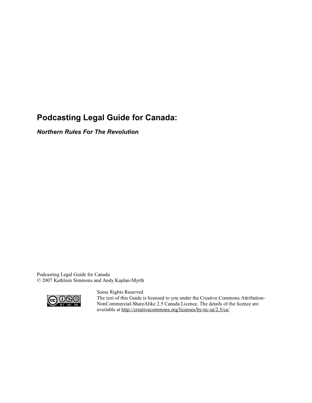 Podcasting Legal Guide for Canada