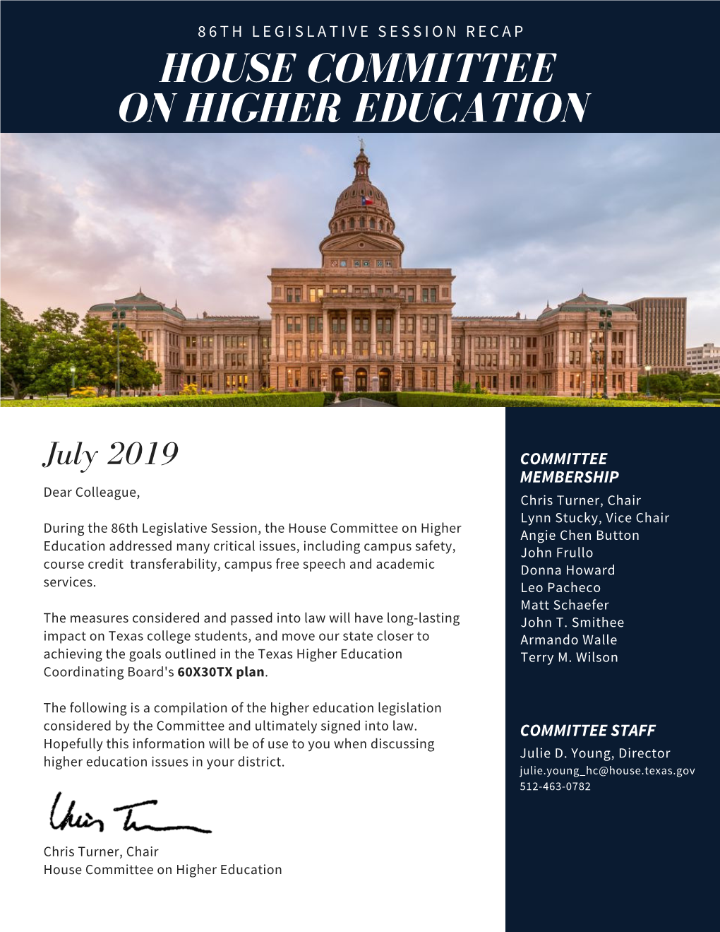 Higher Ed 86Th Legislative Session