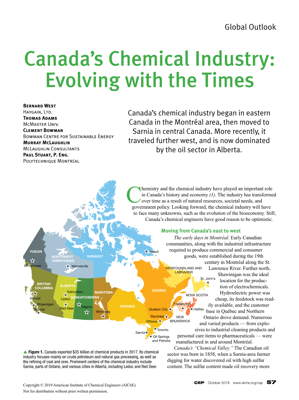 Canada's Chemical Industry: Evolving with the Times