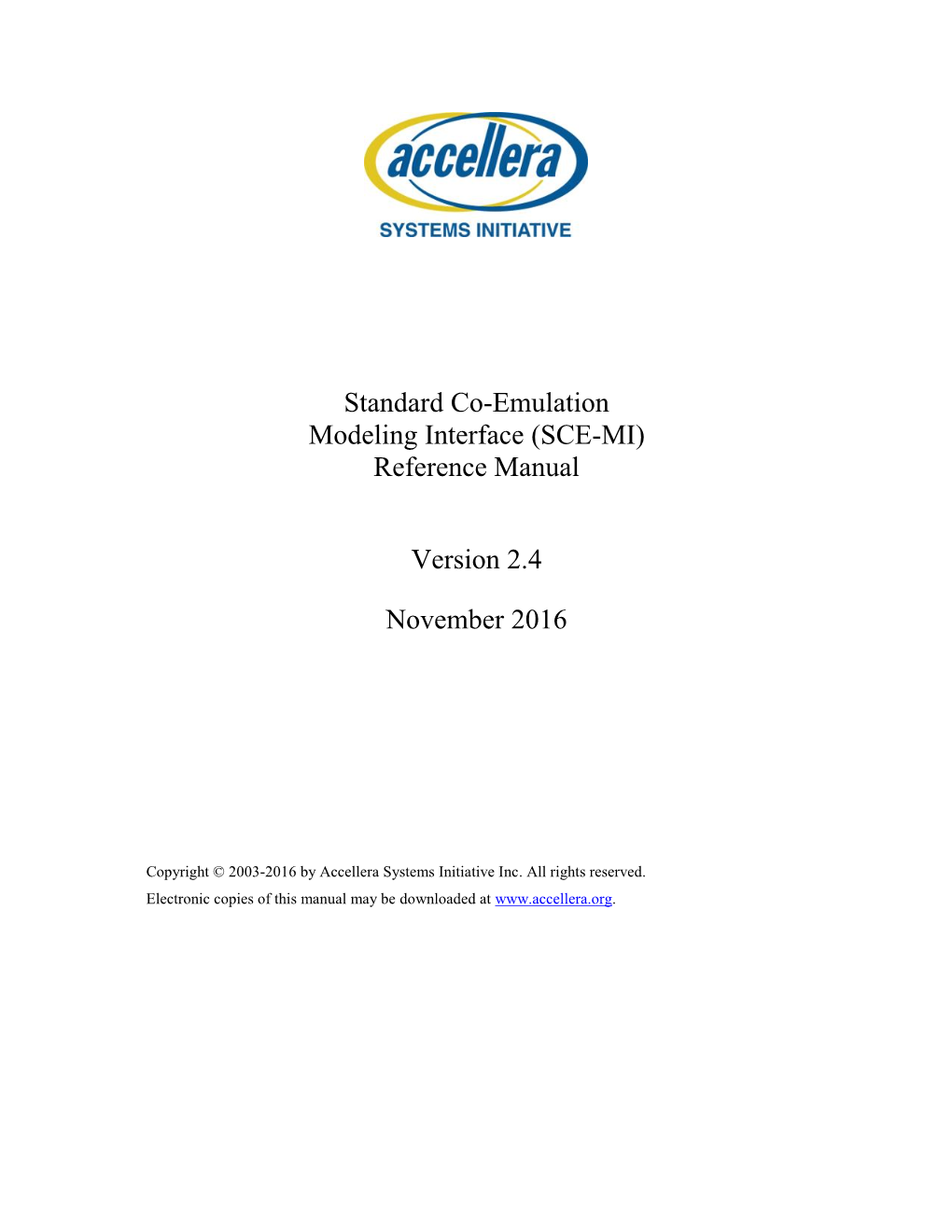 (SCE-MI) Reference Manual Version 2.4 November 2016