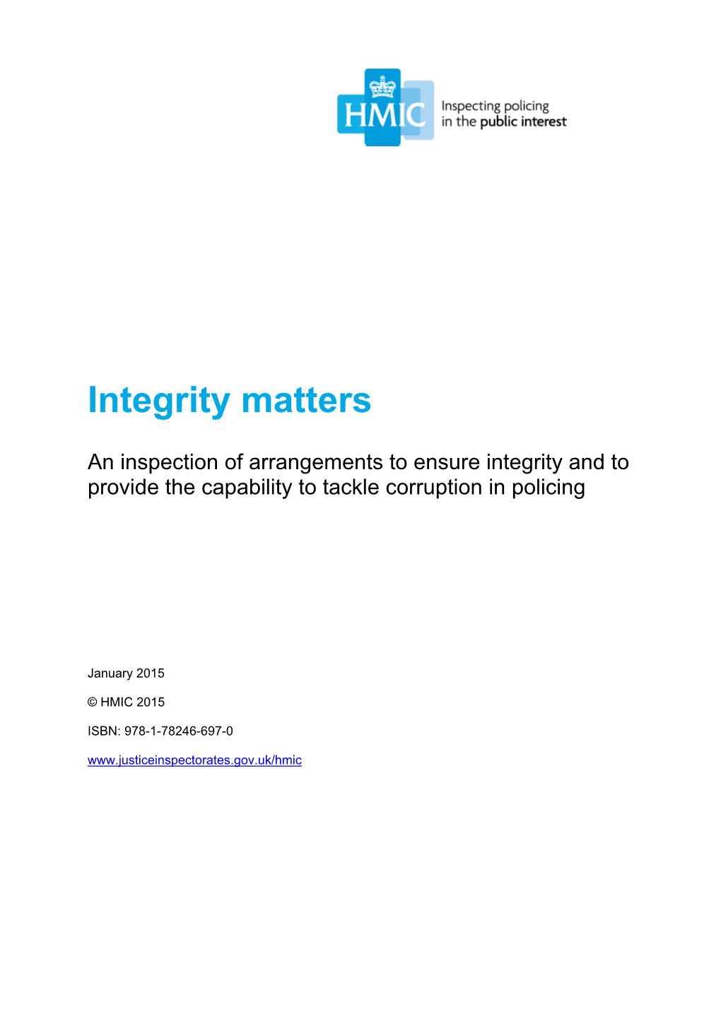 Integrity Matters