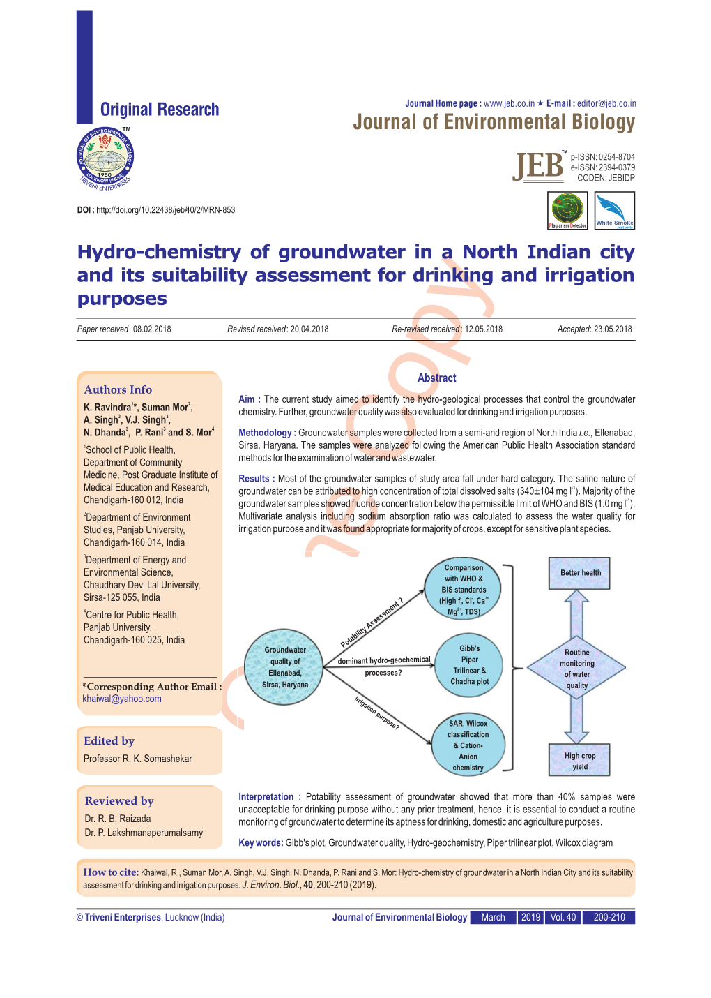 Paper Received: 08.02.2018 Revised Received: 20.04.2018 Re-Revised Received: 12.05.2018 Accepted: 23.05.2018