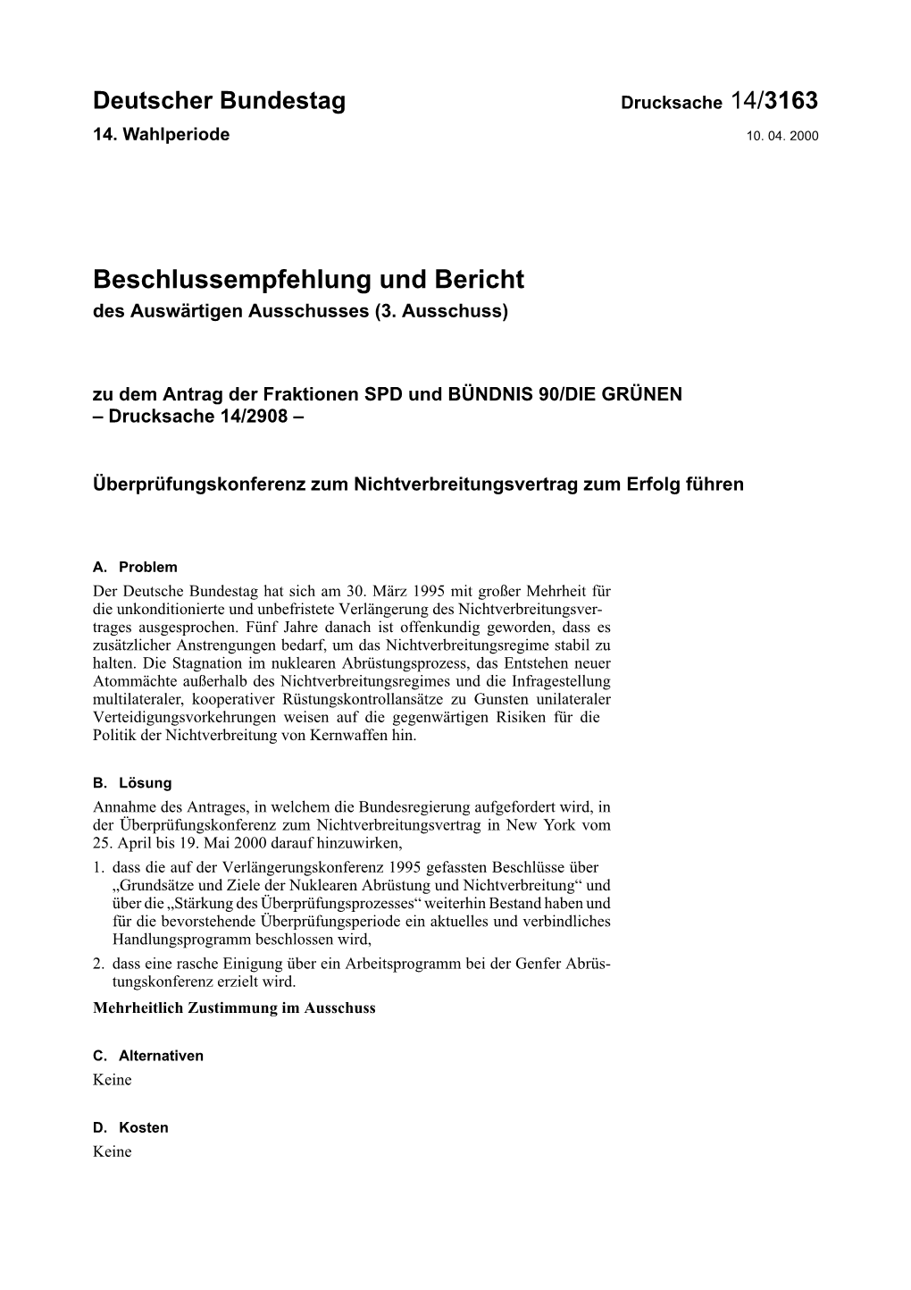 Beschlussempfehlung Und Bericht Des Auswärtigen Ausschusses (3