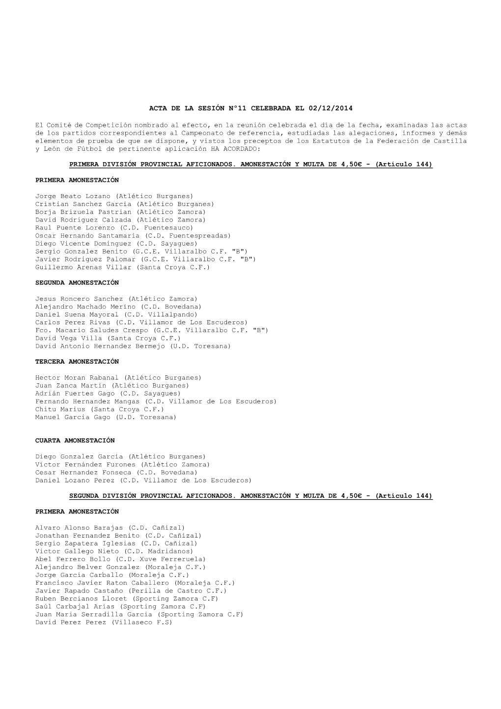 Acta De La Sesión Nº11 Celebrada El 02/12/2014