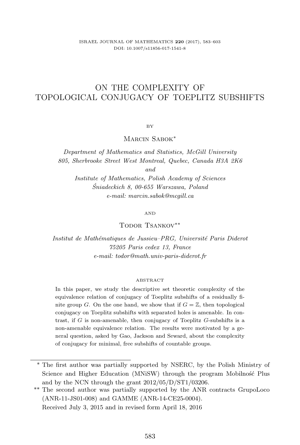 On the Complexity of Topological Conjugacy of Toeplitz Subshifts