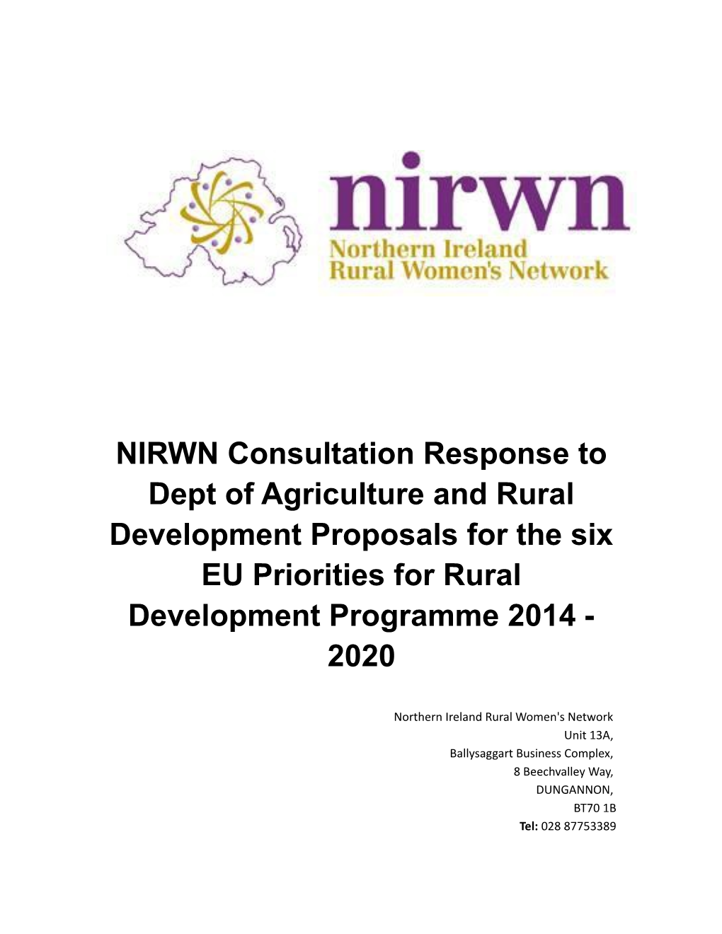 NIRWN Consultation Final Submitted.21.10.13