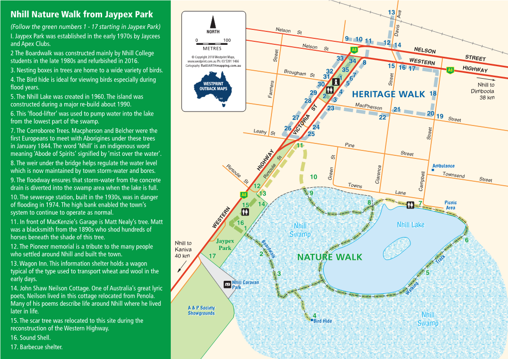 NATURE WALK HERITAGE WALK Nhill Nature Walk from Jaypex Park