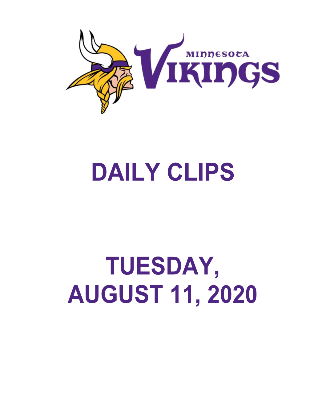 Daily Clips Tuesday, August 11, 2020