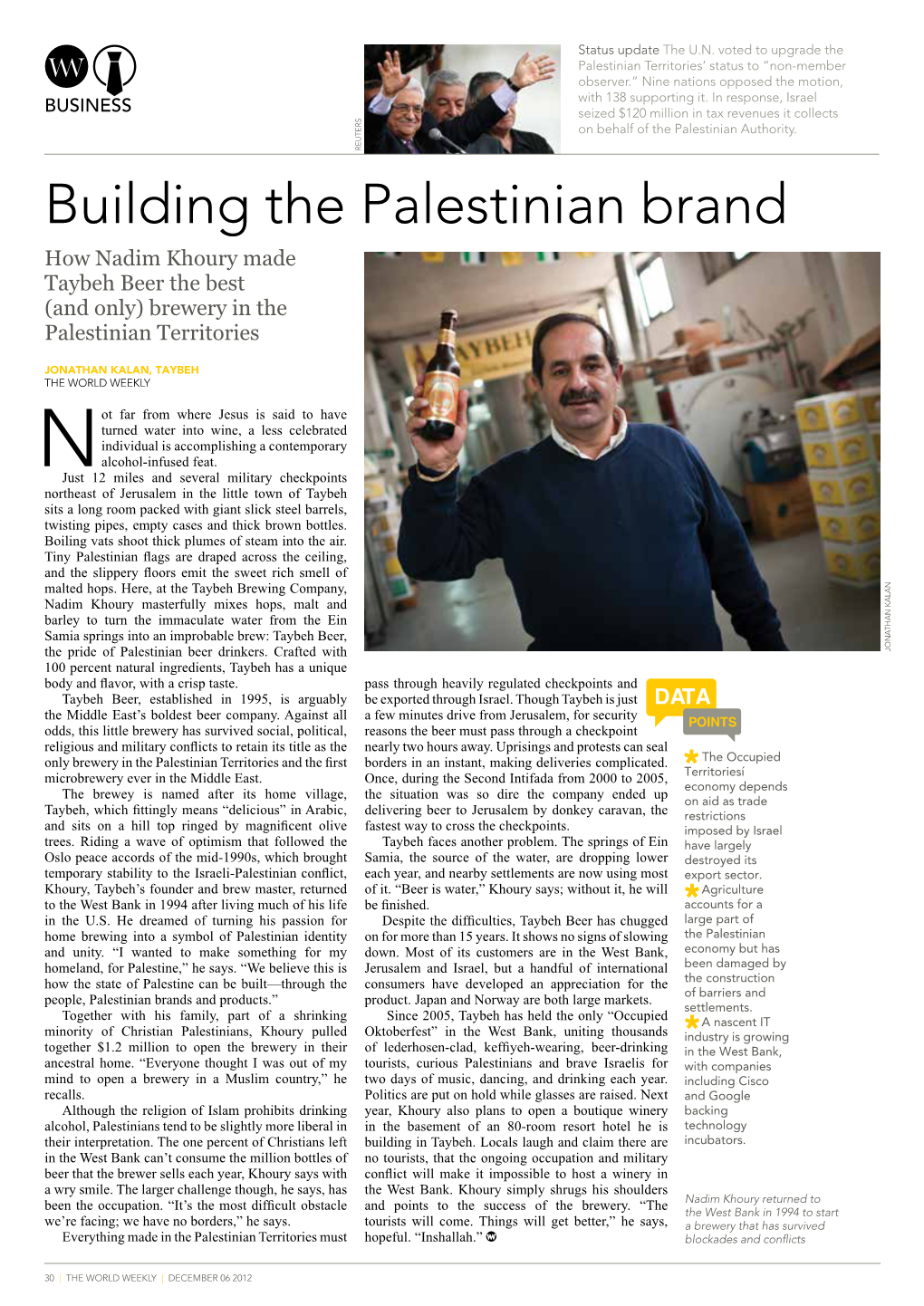 Building the Palestinian Brand How Nadim Khoury Made Taybeh Beer the Best (And Only) Brewery in the Palestinian Territories