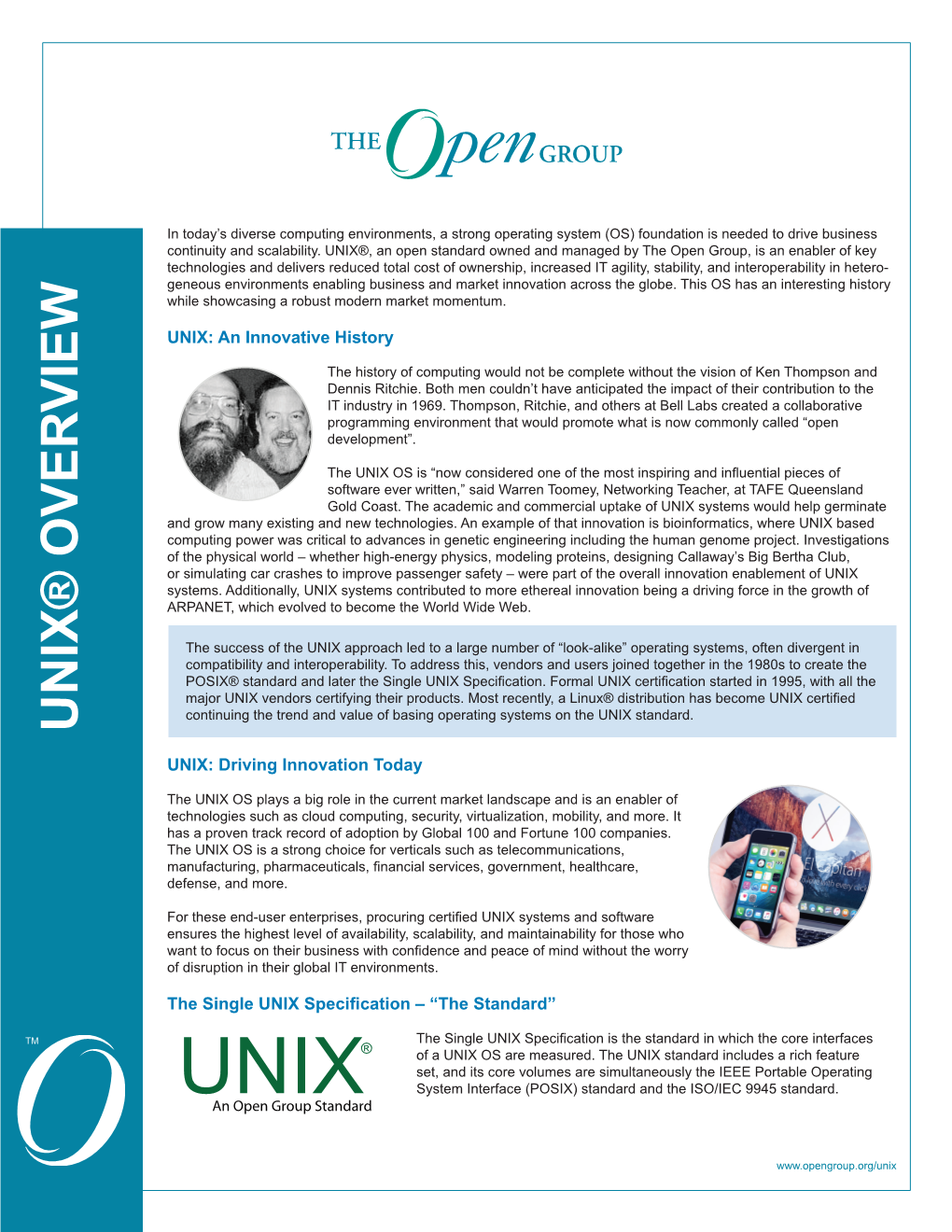 UNIX® OVERVIEW ��������������������������������������������� of Disruptionintheirglobalit Environments