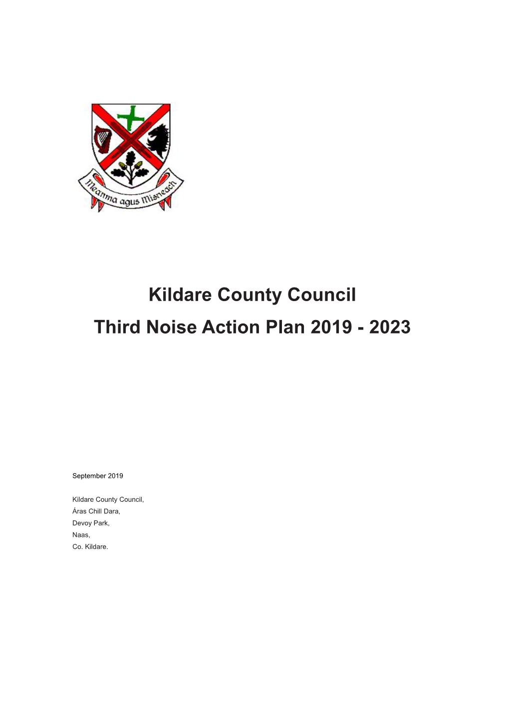 Kildare County Council Third Noise Action Plan 2019 - 2023