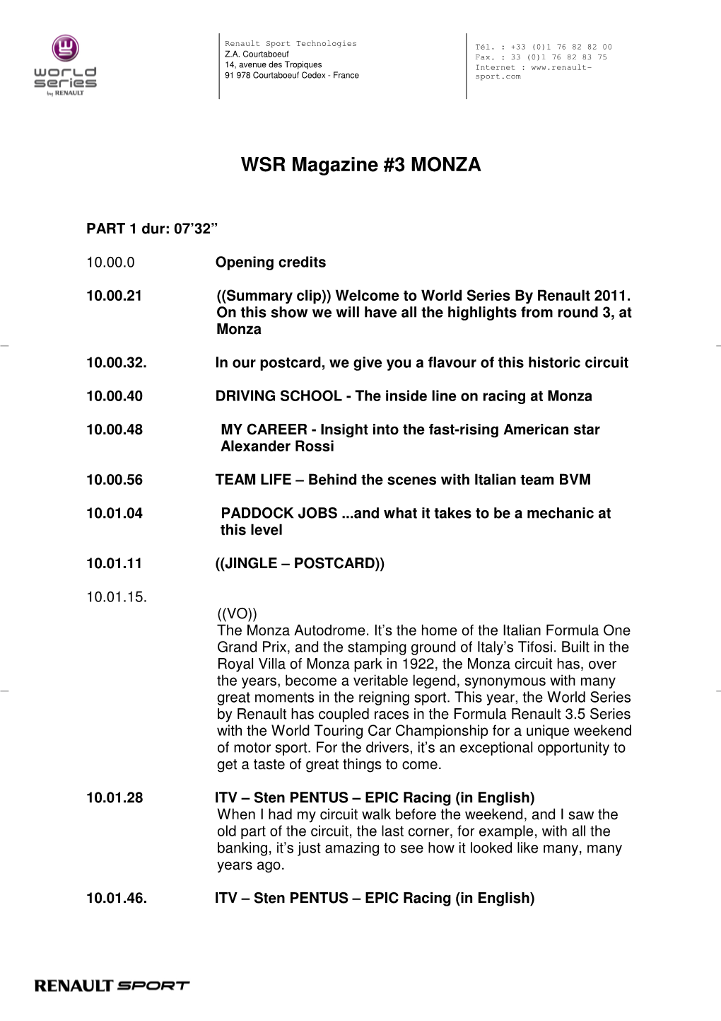 WSR Magazine #3 MONZA