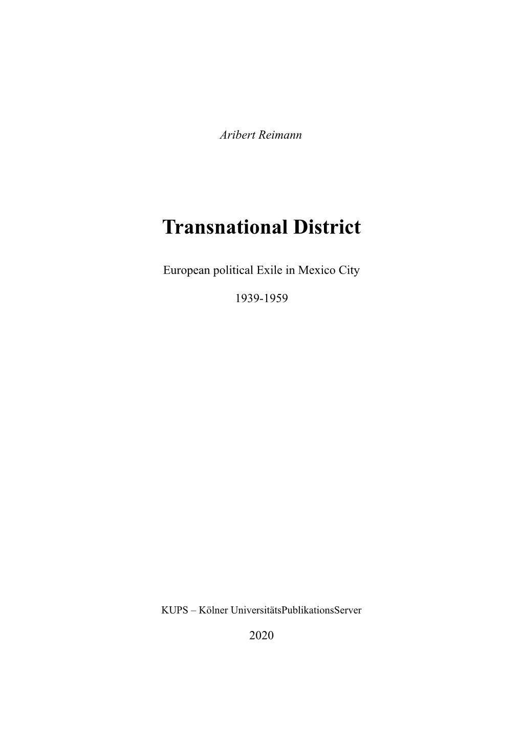 Transnational District