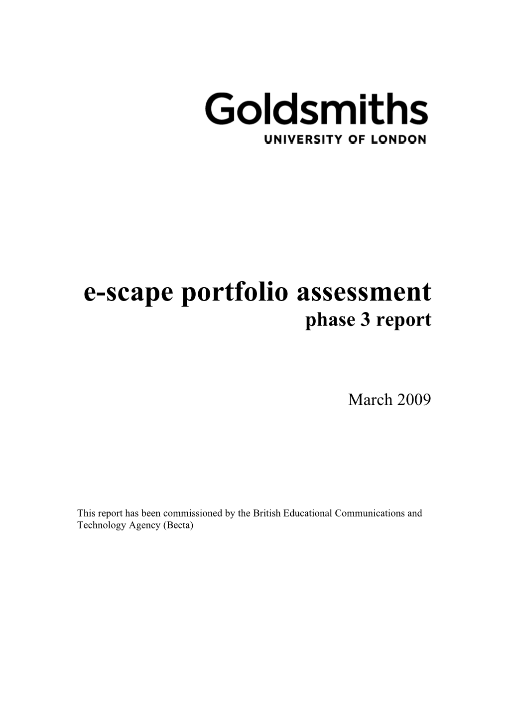 E-Scape Phase 3 Report