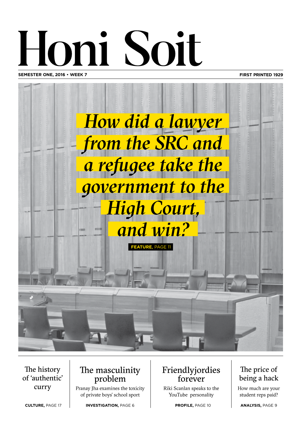 How Did a Lawyer from the SRC and a Refugee Take the Government to the High Court, and Win? FEATURE, PAGE 11