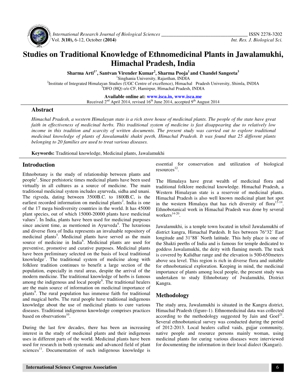 Studies on Traditional Knowledge of Ethnomedicinal Plants In