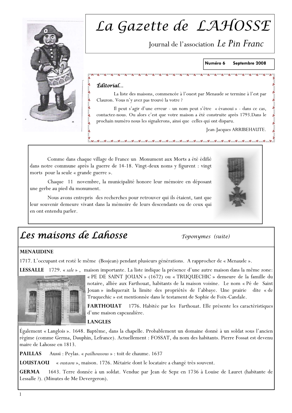La Gazette De LAHOSSE