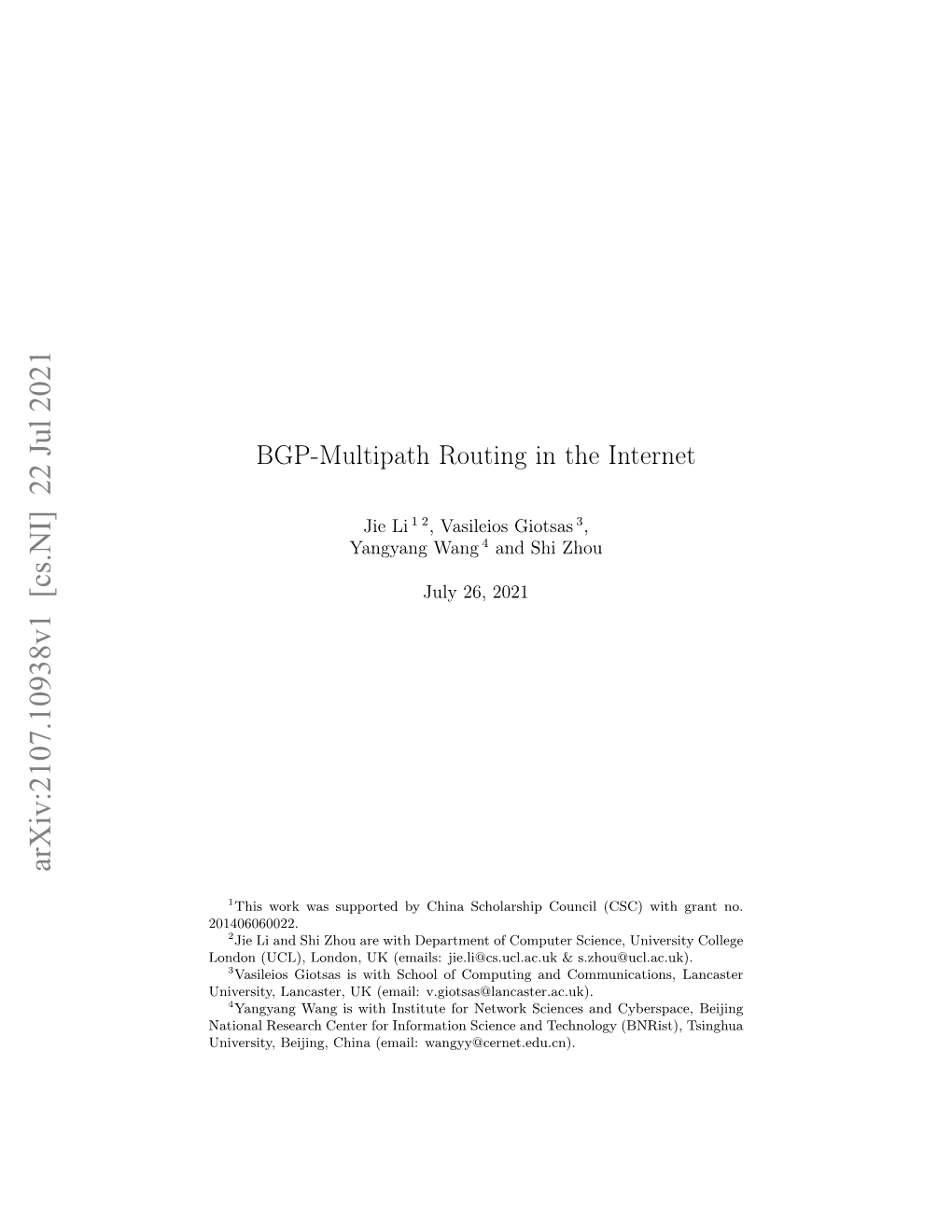 BGP-Multipath Routing in the Internet