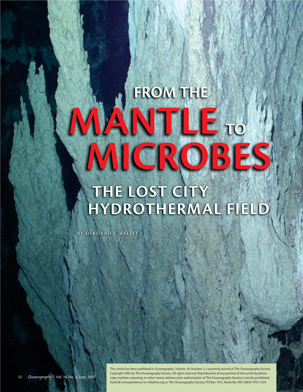 Microbes the Lost City Hydrothermal Field from the To