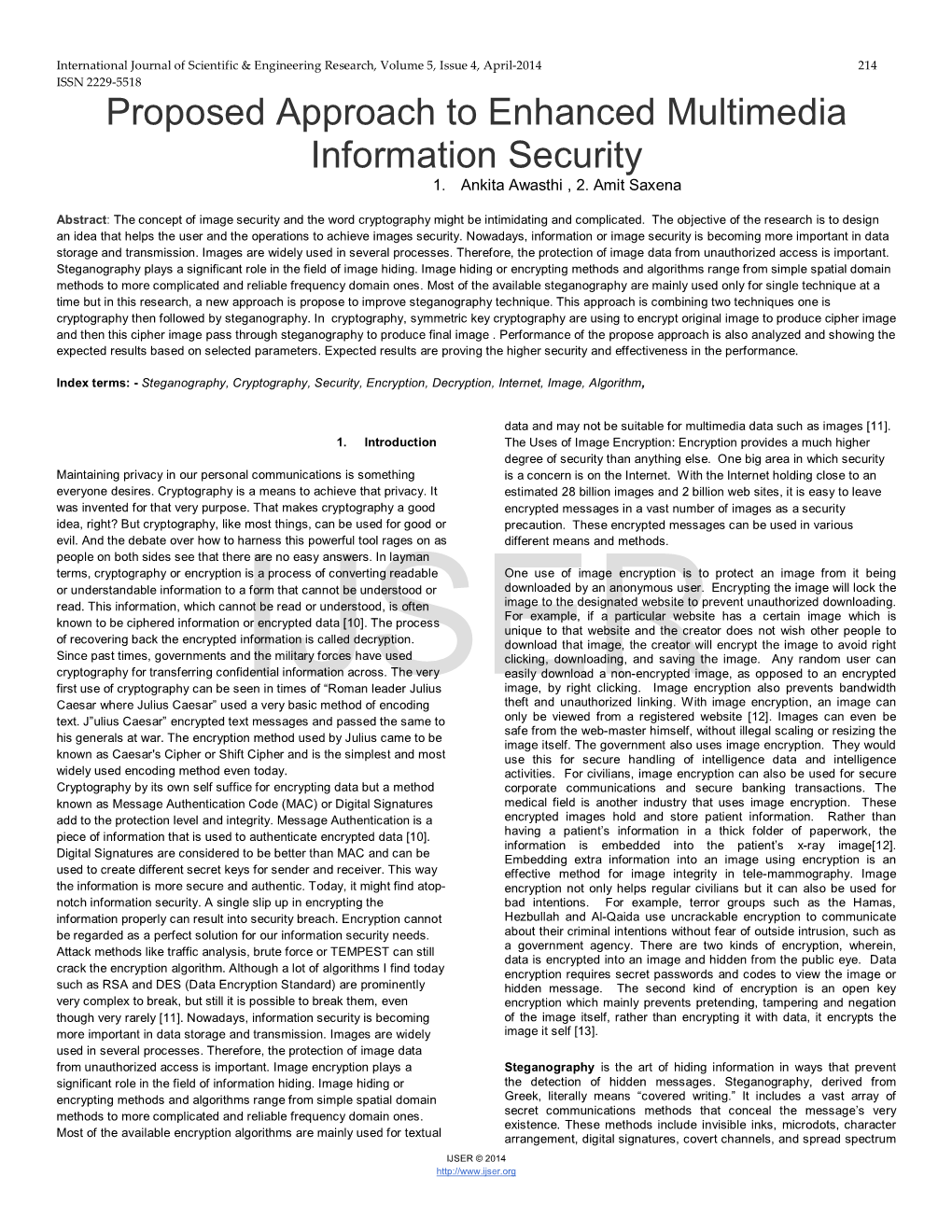 Proposed Approach to Enhanced Multimedia Information Security 1