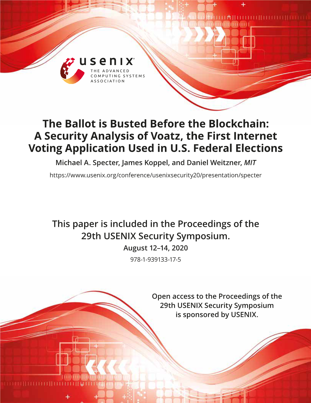 A Security Analysis of Voatz, the First Internet Voting Application Used in U.S