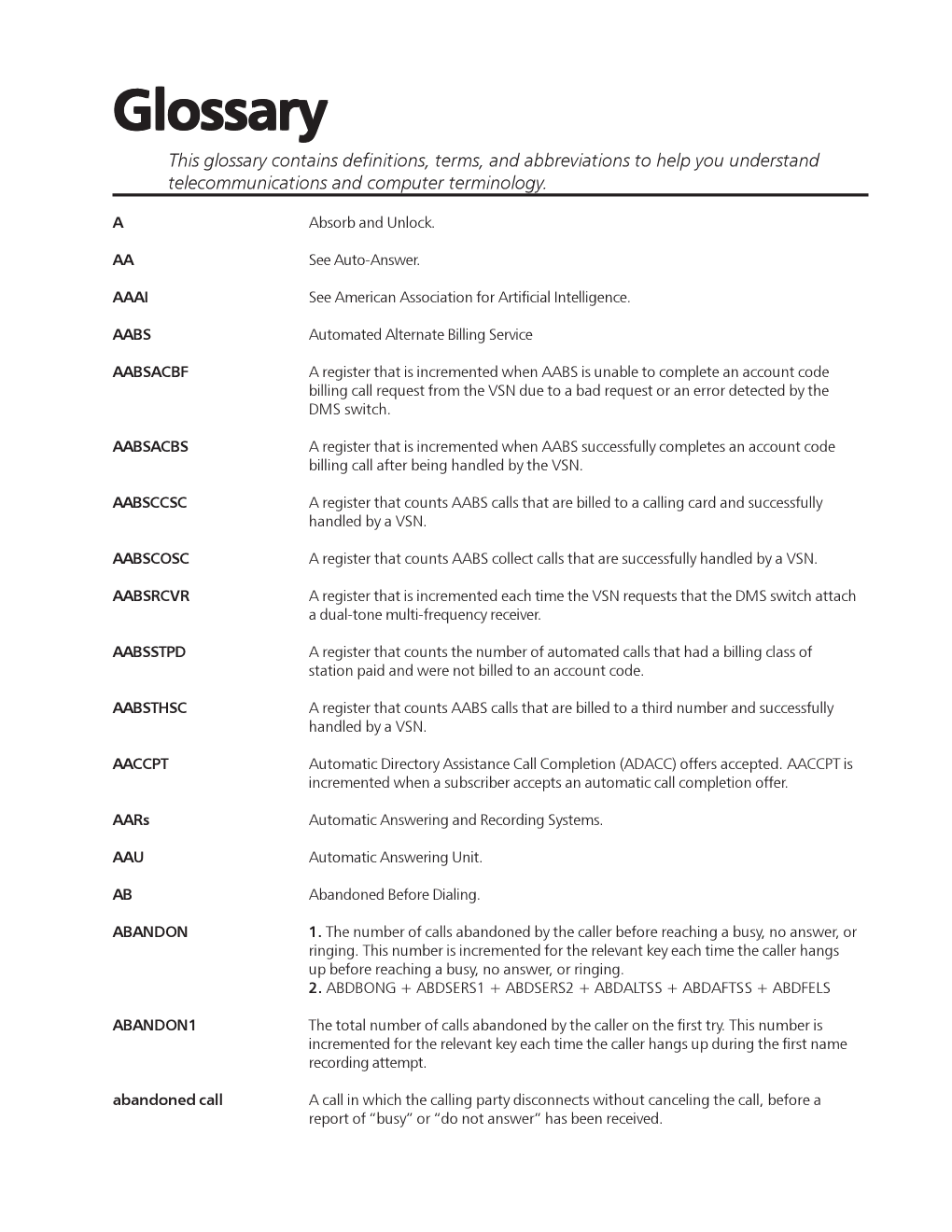 2000-7.0-RFM01-1299 Glossary