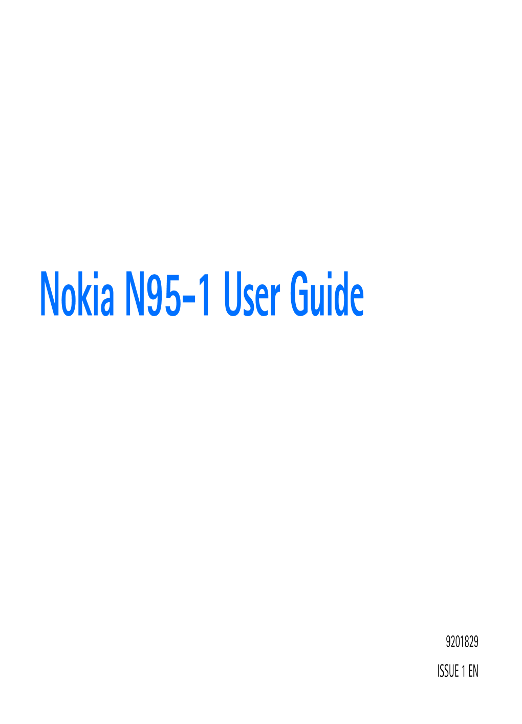 Nokia N95-1 User Guide
