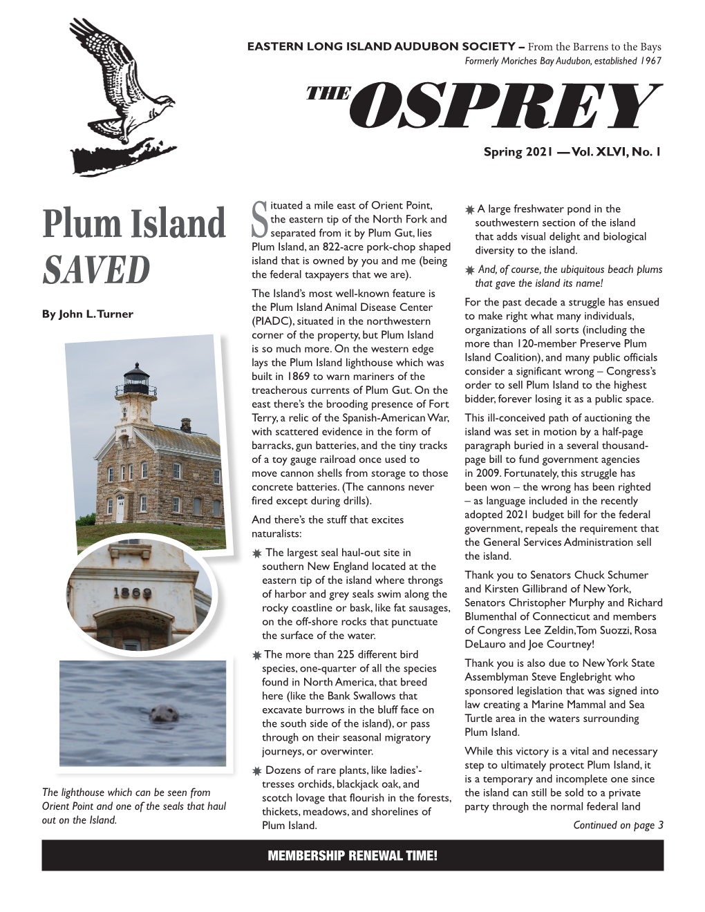 Plum Island SAVED