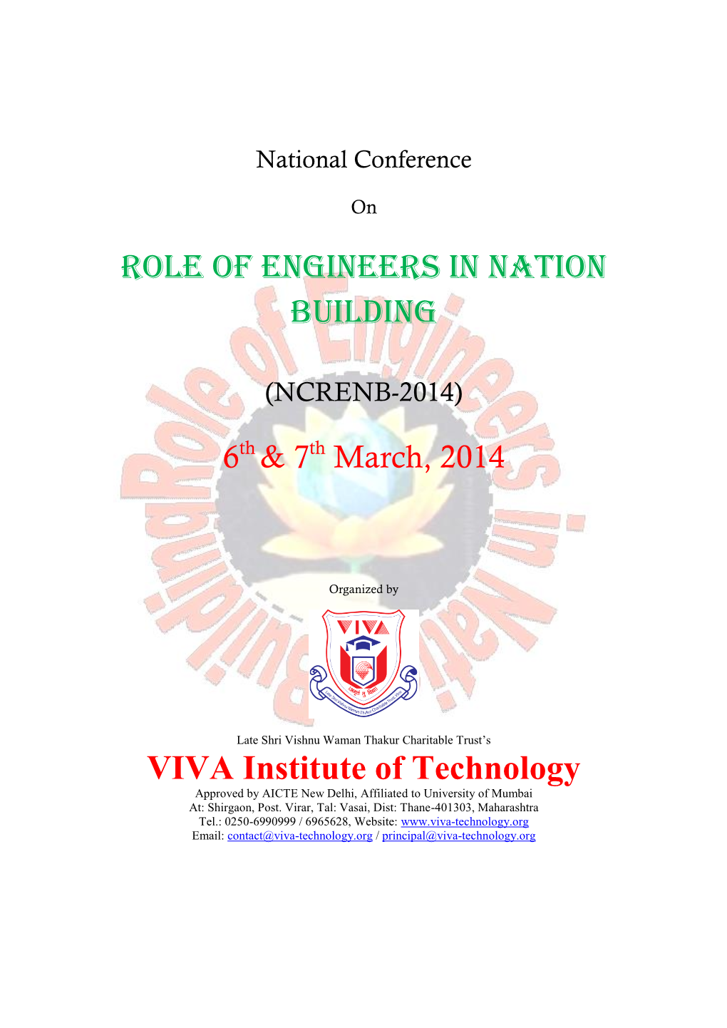 Role of Engineers in Nation Building VIVA Institute of Technology