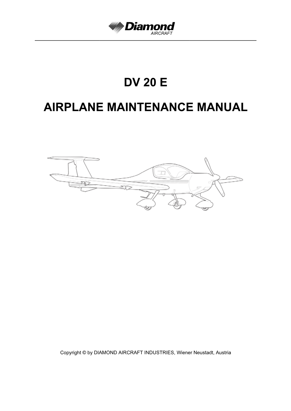 Dv 20 E Airplane Maintenance Manual