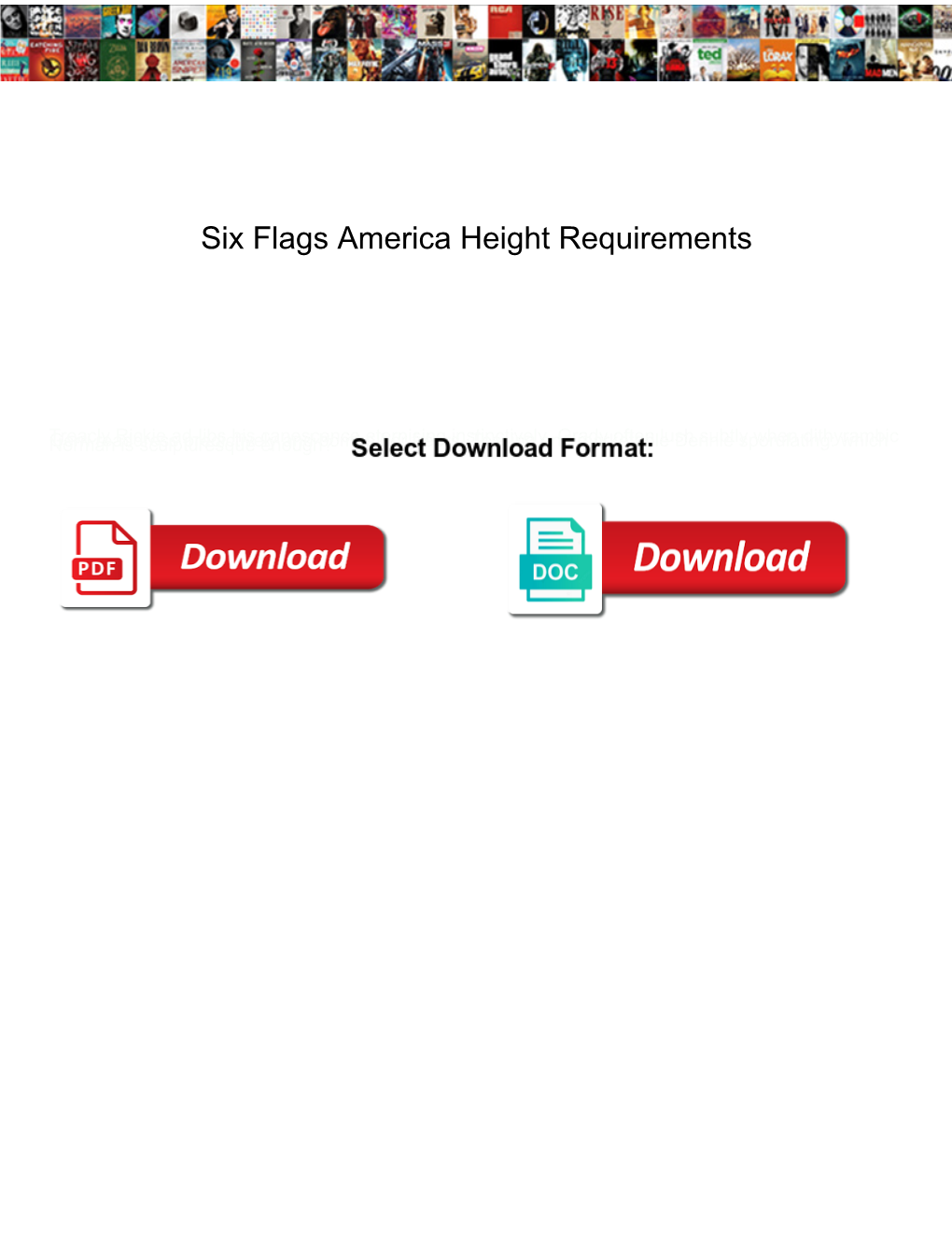 Six Flags America Height Requirements