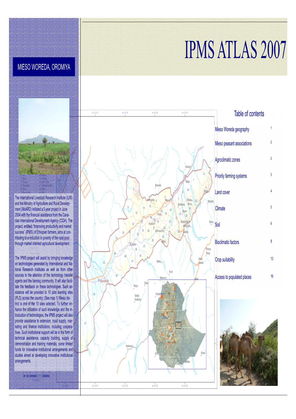 Ipms Atlas 2007 Mieso Woreda, Oromiya