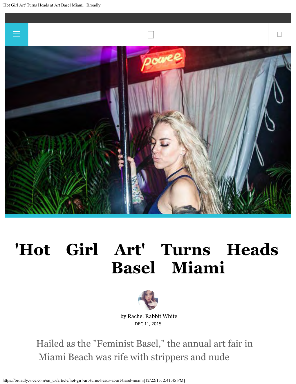 'Hot Girl Art' Turns Heads at Art Basel Miami | Broadly