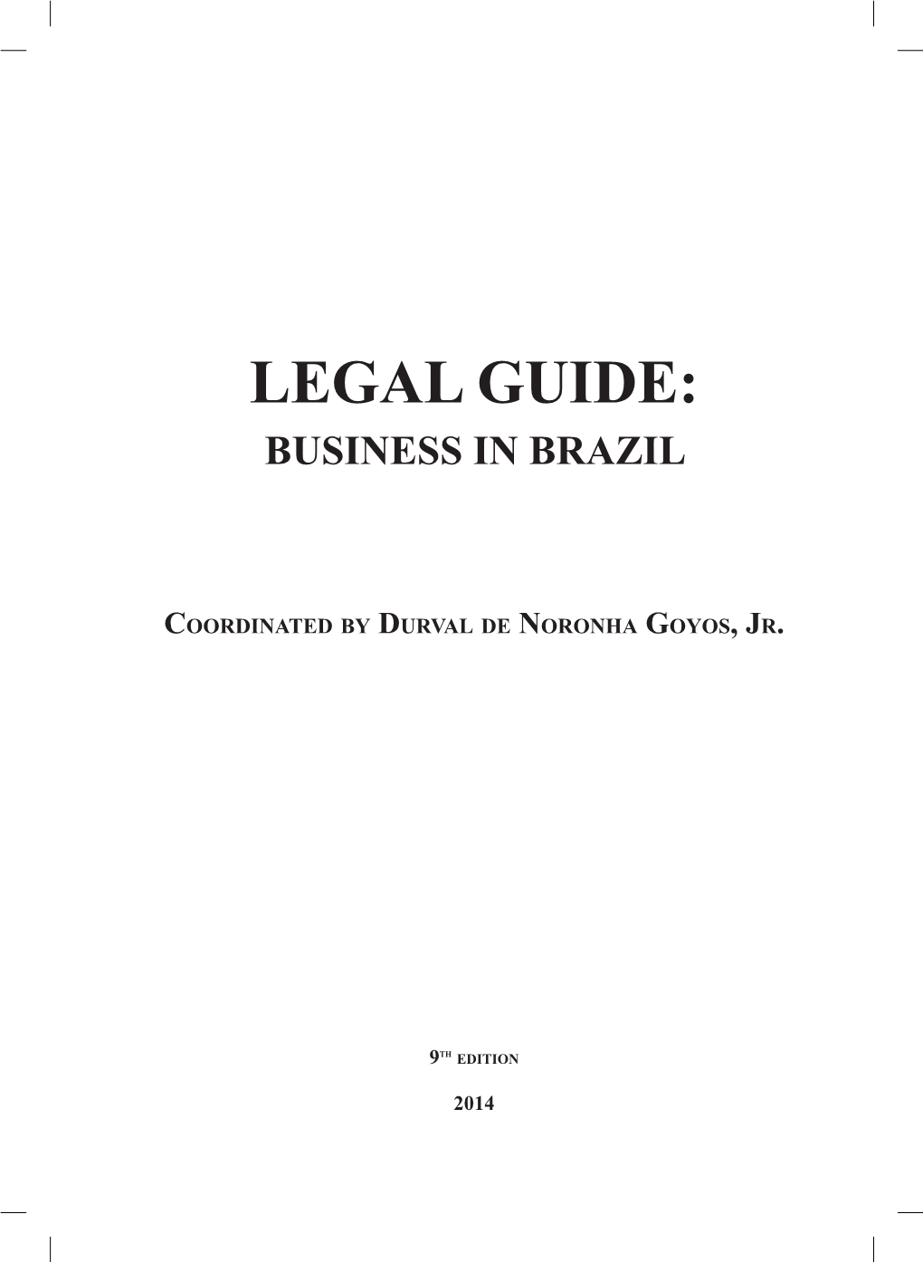 Legal Guide: Business in Brazil