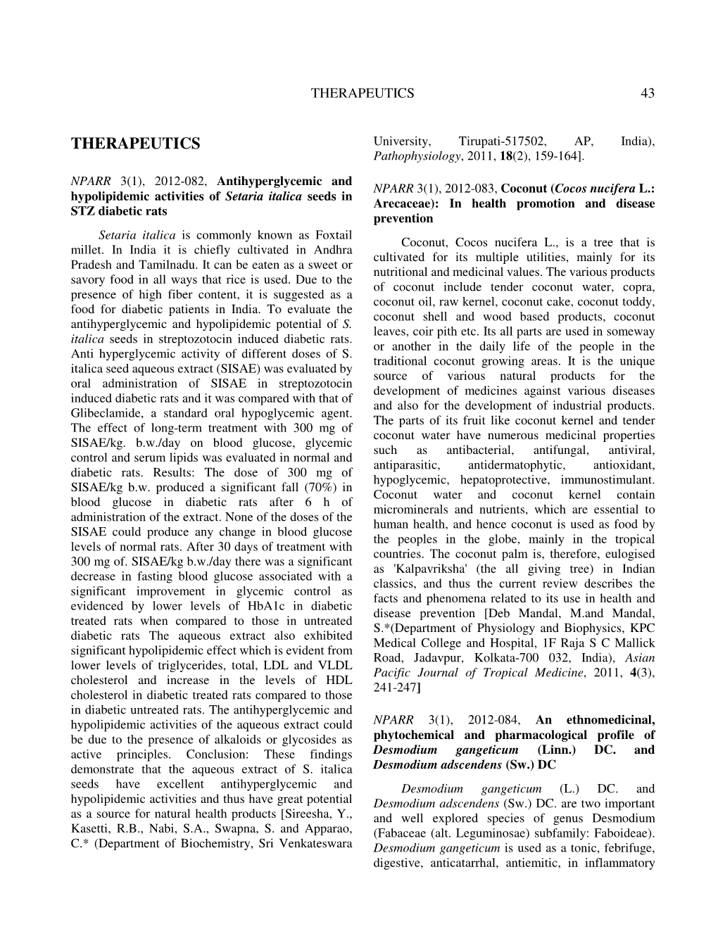 Therapeutics 43