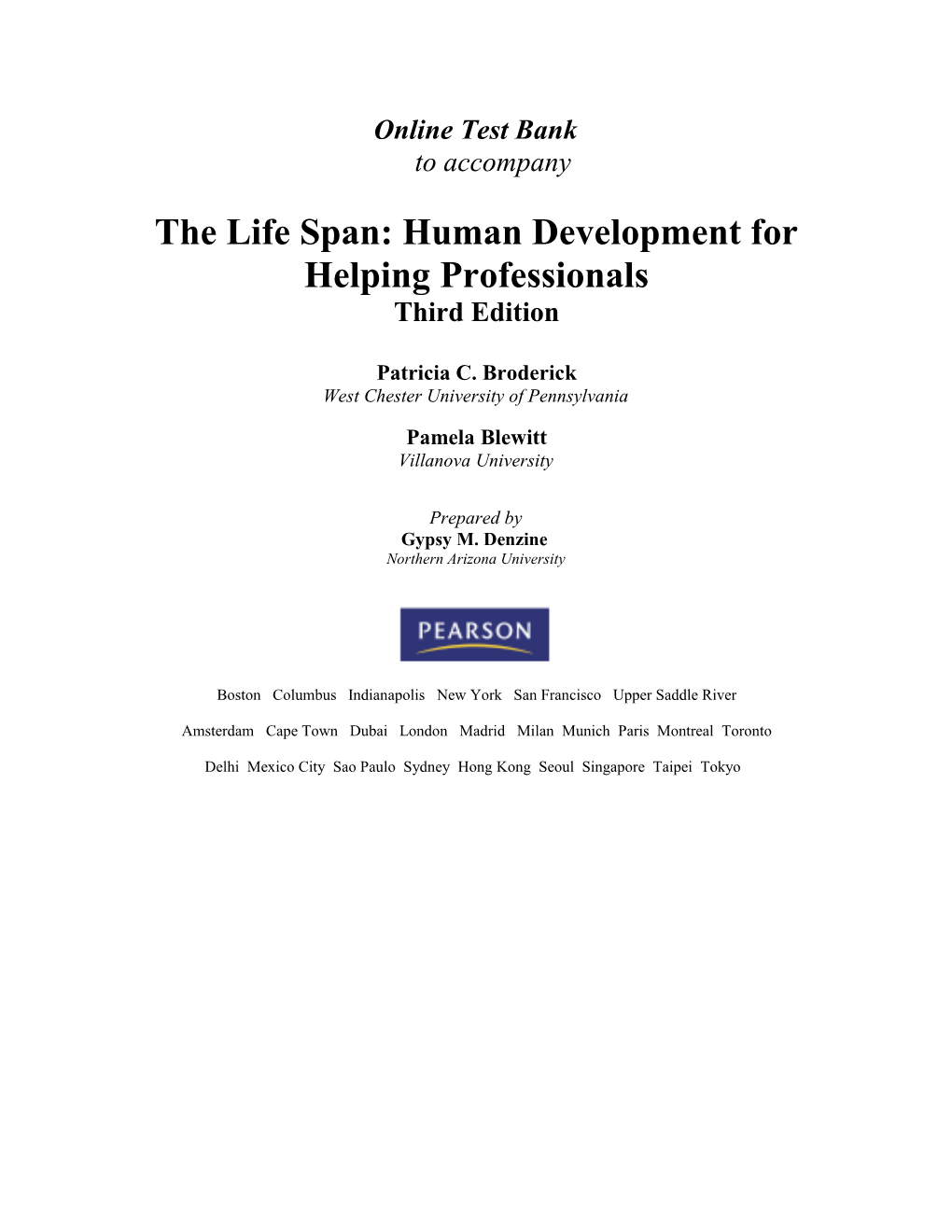 The Life Span: Human Development for Helping Professionals