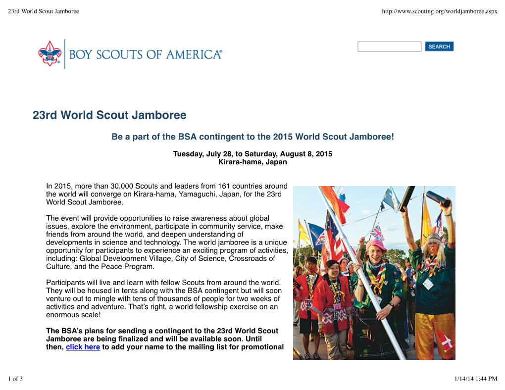 23Rd World Scout Jamboree