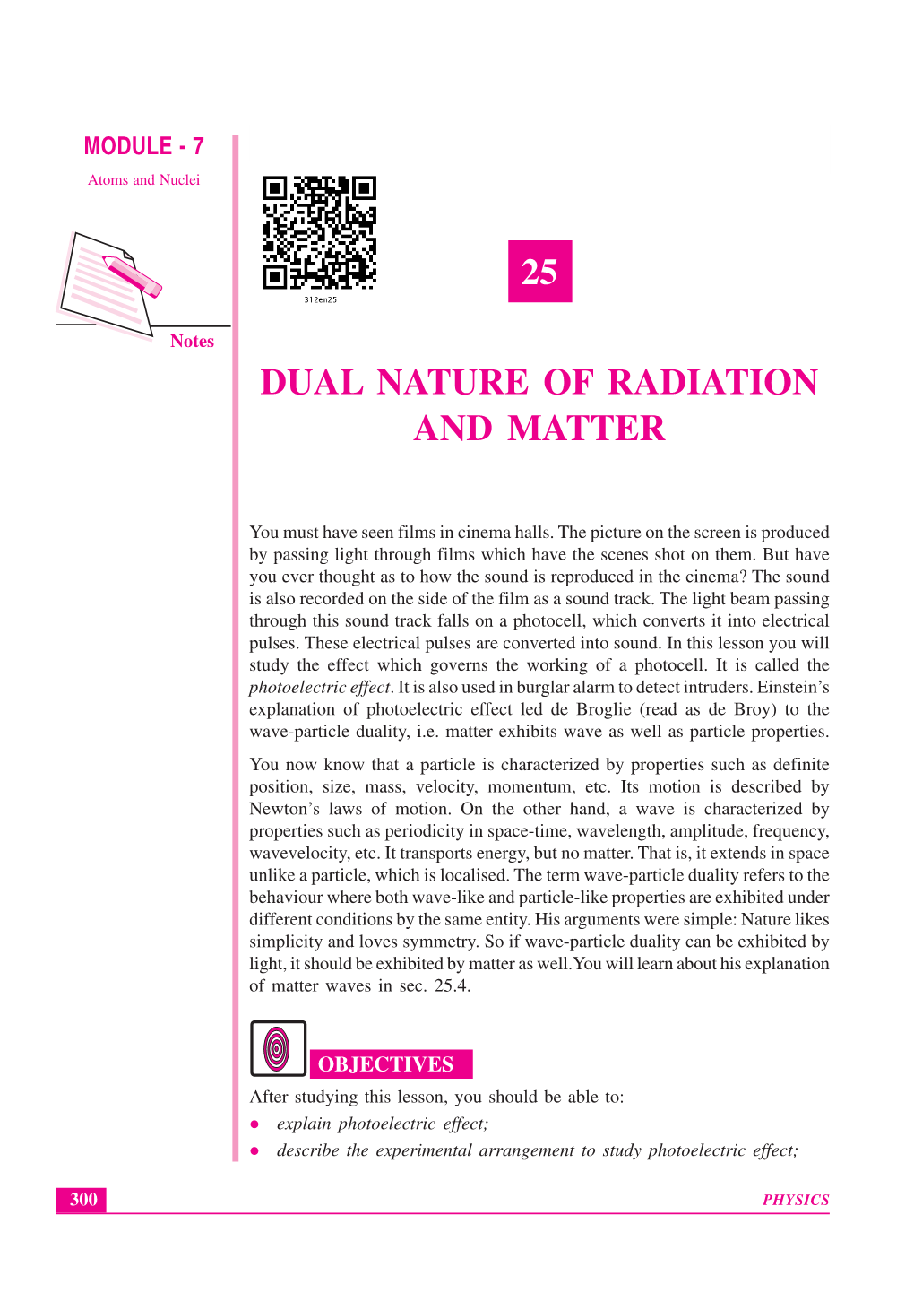 25 Dual Nature of Radiation and Matter
