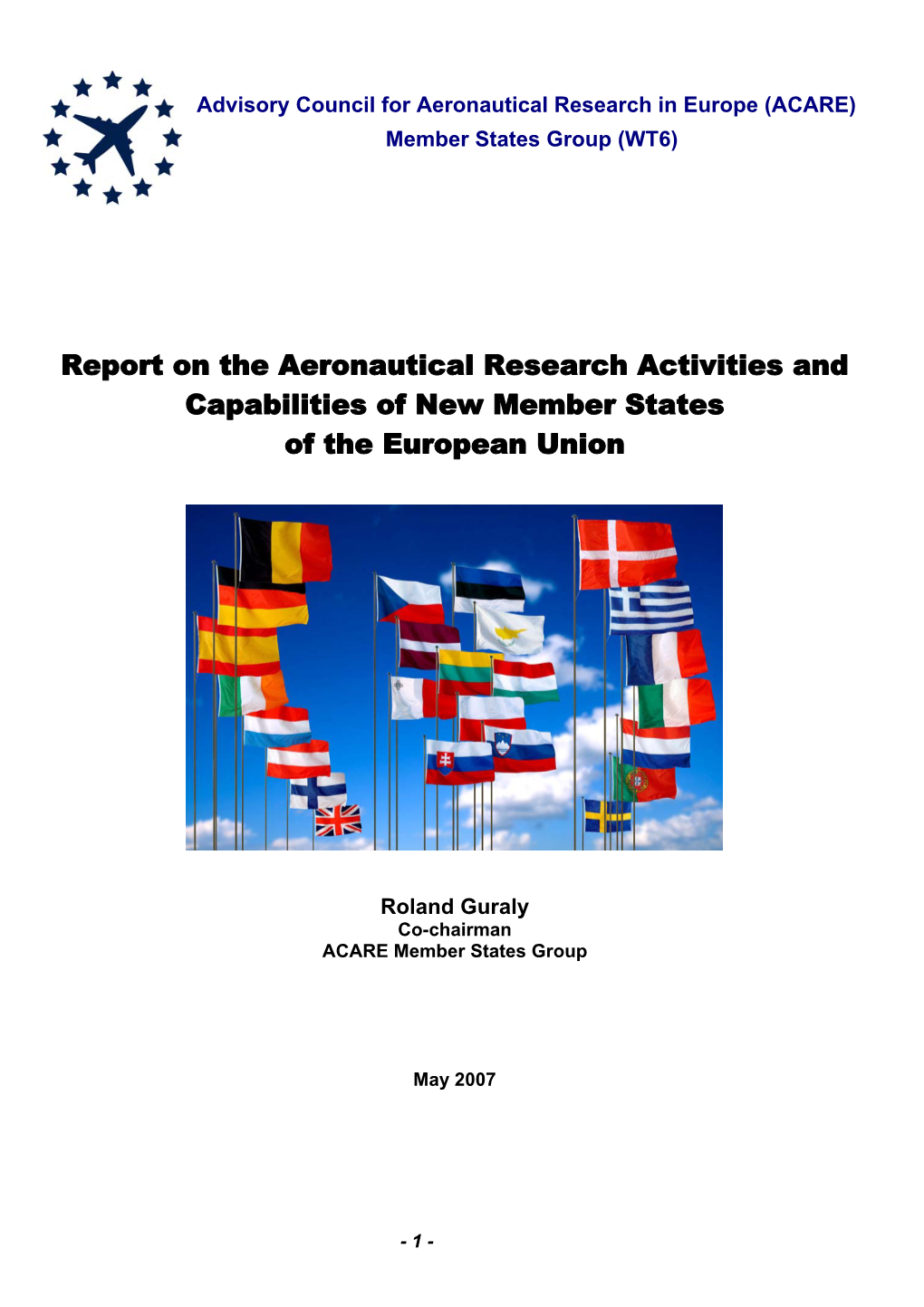 Report on the Aeronautical Research Activities and Capabilities of New Member States of the European Union