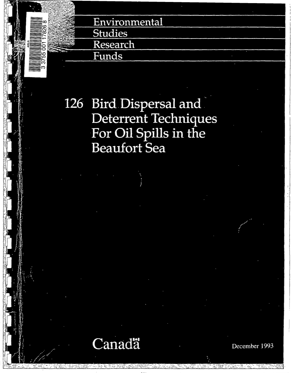 BIRD DISPERSAL and DETERRENT TECHNIQUES for OIL SPILLS in the BEAUFORT SEA :O