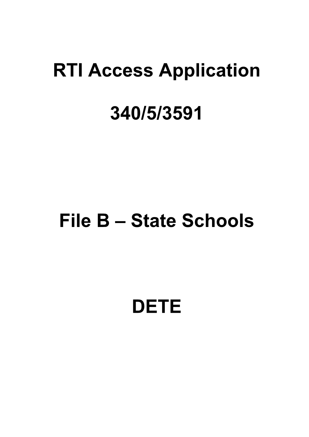 File B – State Schools