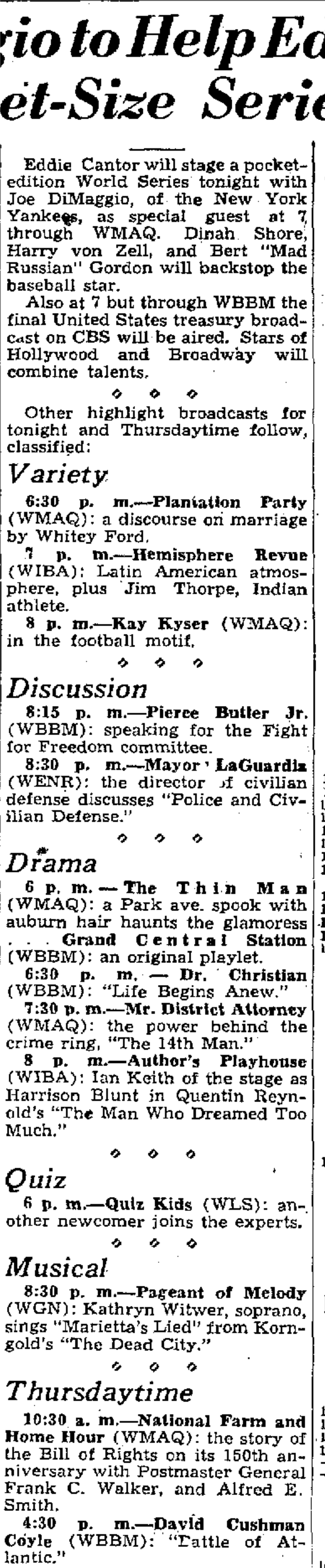 W Uat's A* Jkke a Journal Schedules 10 MADISON, WEDNESDAY, SEPTEMBER 24, 1941 English