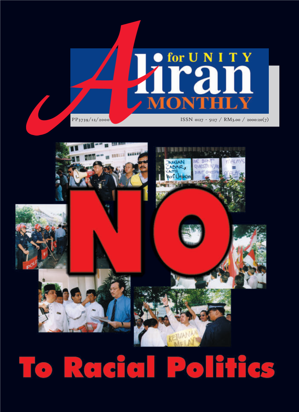 Aliran Monthly 20(7) Page 1 PP3739/12/2000 ISSN 0127