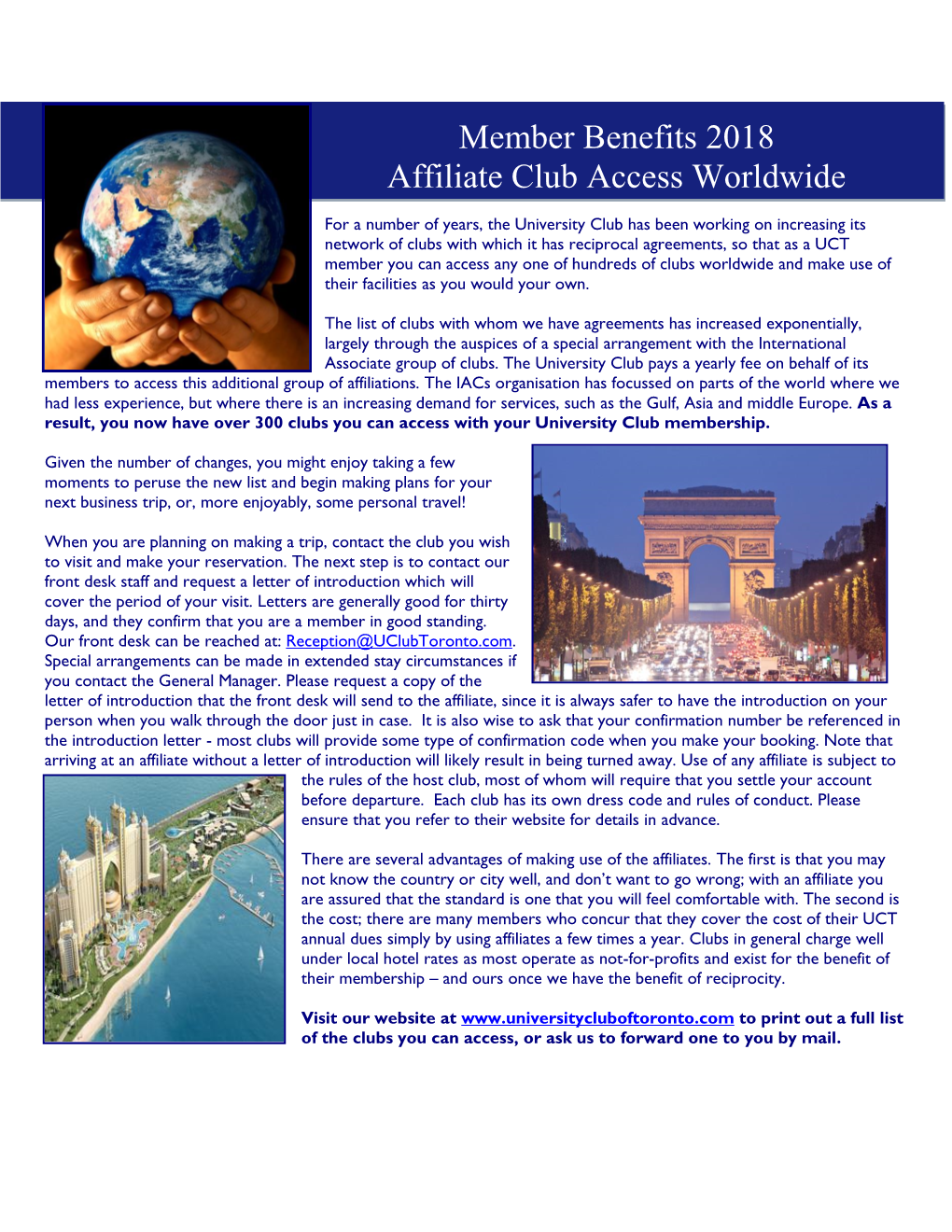 Member Benefits – Affiliate Club Access Worldwide